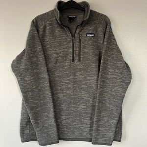 Patagonia 1/4 Zip Heather Gray Fleece Sweatshirt - XL